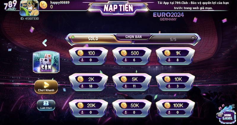 Tải game bài đổi thưởng tặng vốn - Chơi game mọi lúc mọi nơi 4 Trò chơi game bài đa dạng